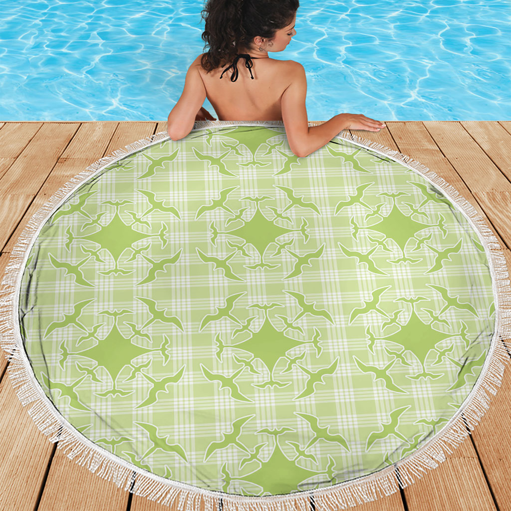 Omaomao Hawaii Iwa Bird Palaka Motifs Beach Blanket LT14 - Polynesian Pride