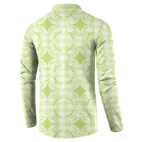 Omaomao Hawaii Iwa Bird Palaka Motifs Button Sweatshirt LT14 - Polynesian Pride