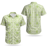 Omaomao Hawaii Iwa Bird Palaka Motifs Couples Matching Puletasi and Hawaiian Shirt LT14 - Polynesian Pride