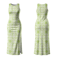 Omaomao Hawaii Iwa Bird Palaka Motifs Couples Matching Tank Maxi Dress and Long Sleeve Button Shirt LT14 - Polynesian Pride
