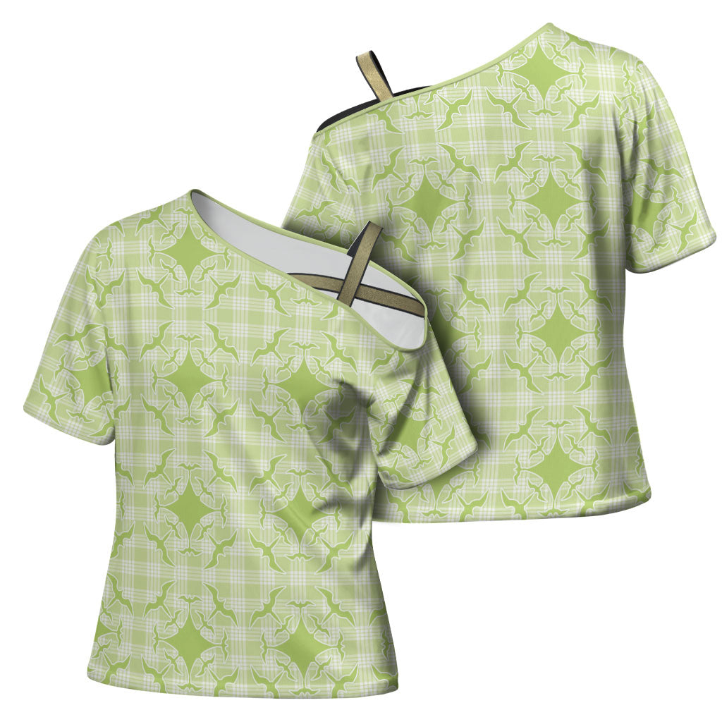 Omaomao Hawaii Iwa Bird Palaka Motifs Cross Shoulder Shirt LT14 - Polynesian Pride