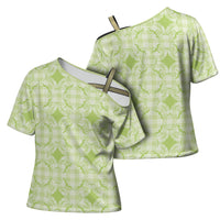 Omaomao Hawaii Iwa Bird Palaka Motifs Cross Shoulder Shirt LT14 - Polynesian Pride