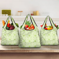 Omaomao Hawaii Iwa Bird Palaka Motifs Grocery Bag LT14 3-pack One Size Green - Polynesian Pride