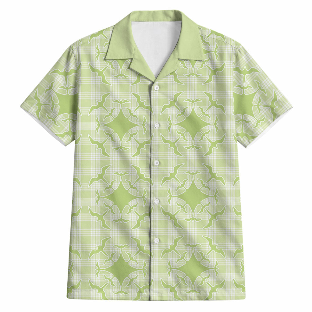 Omaomao Hawaii Iwa Bird Palaka Motifs Hawaiian Shirt LT14 Green - Polynesian Pride