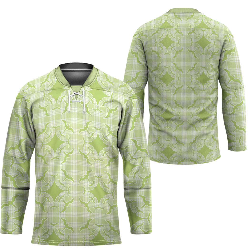 Omaomao Hawaii Iwa Bird Palaka Motifs Hockey Jersey LT14 - Polynesian Pride