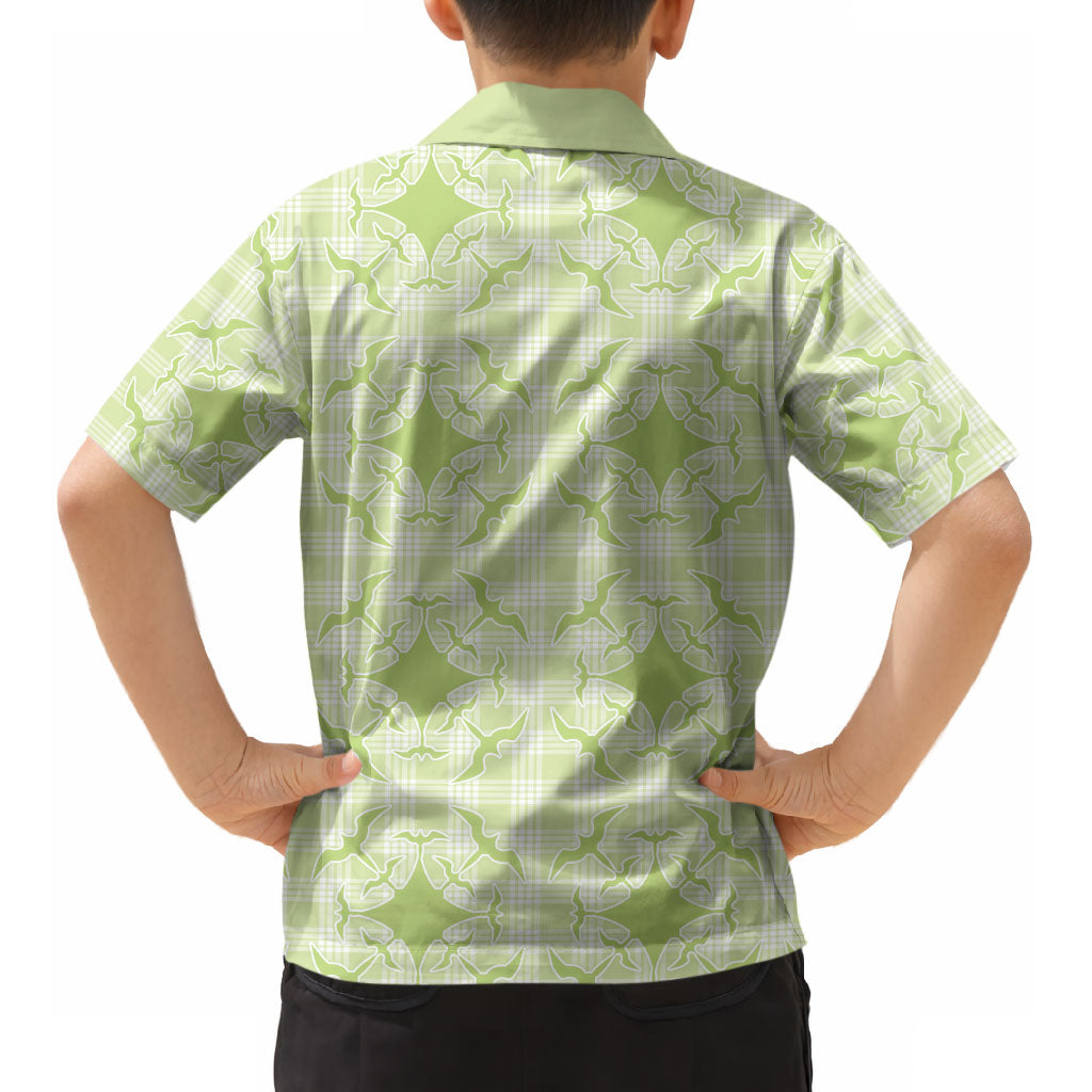 Omaomao Hawaii Iwa Bird Palaka Motifs Kid Hawaiian Shirt LT14 - Polynesian Pride