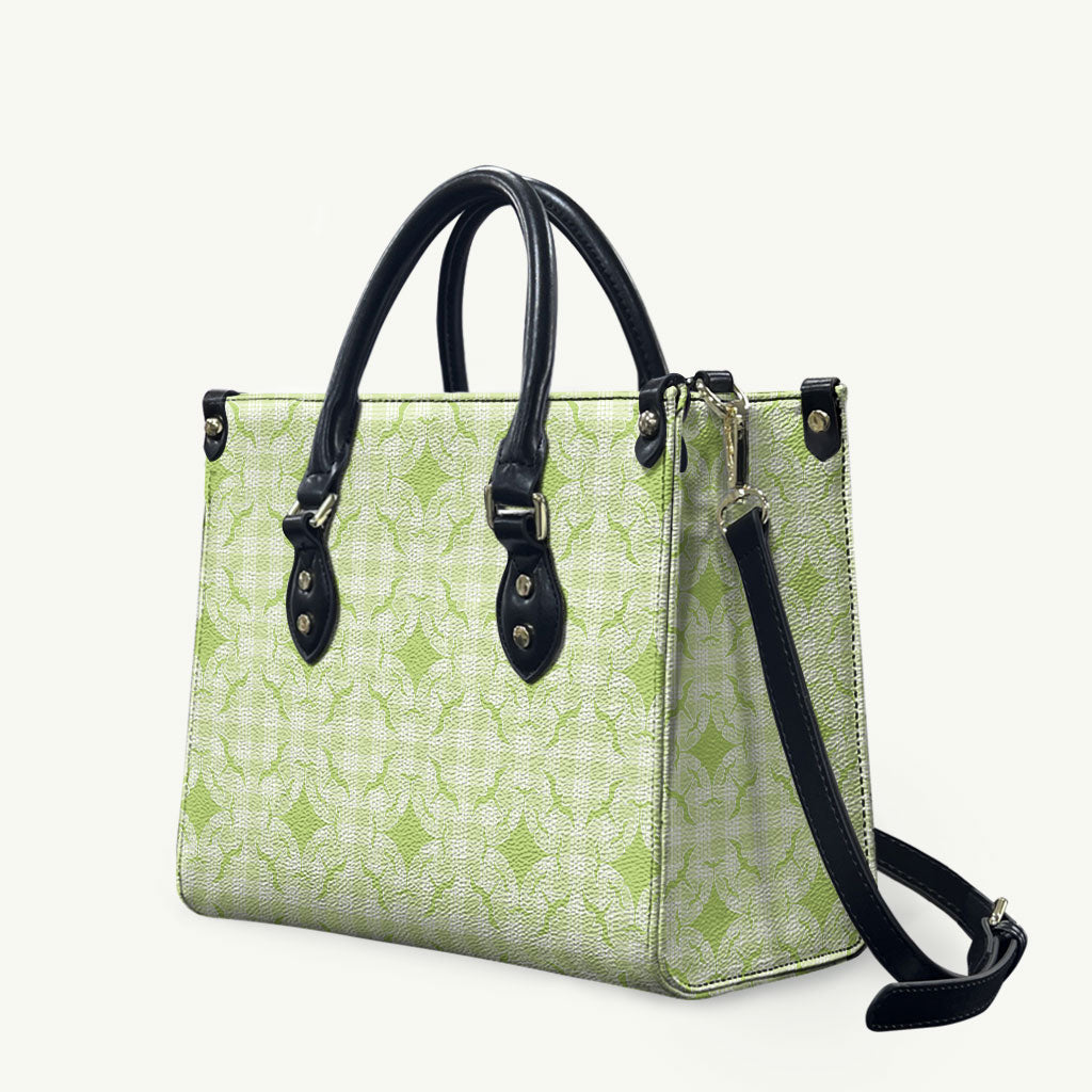 Omaomao Hawaii Iwa Bird Palaka Motifs Leather Bag LT14 Green - Polynesian Pride