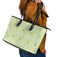Omaomao Hawaii Iwa Bird Palaka Motifs Leather Tote Bag LT14 - Polynesian Pride