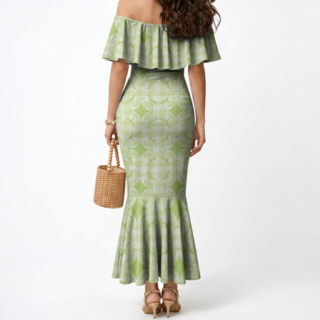 Omaomao Hawaii Iwa Bird Palaka Motifs Mermaid Dress LT14 - Polynesian Pride