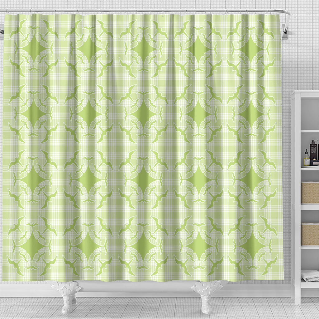 Omaomao Hawaii Iwa Bird Palaka Motifs Shower Curtain LT14 - Polynesian Pride