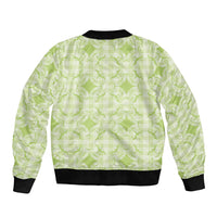 Omaomao Hawaii Iwa Bird Palaka Motifs Sleeve Zip Bomber Jacket LT14 - Polynesian Pride