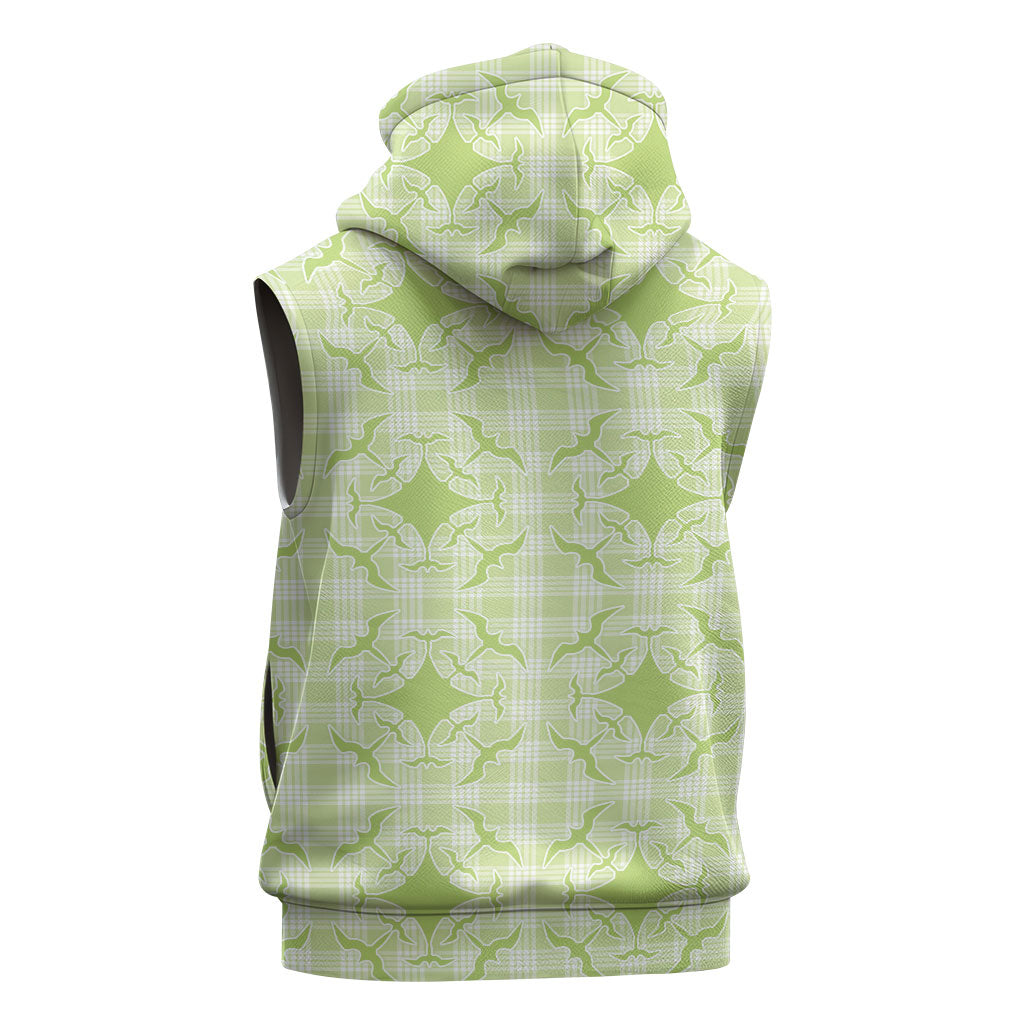 Omaomao Hawaii Iwa Bird Palaka Motifs Sleeveless Zip Hoodie LT14 - Polynesian Pride