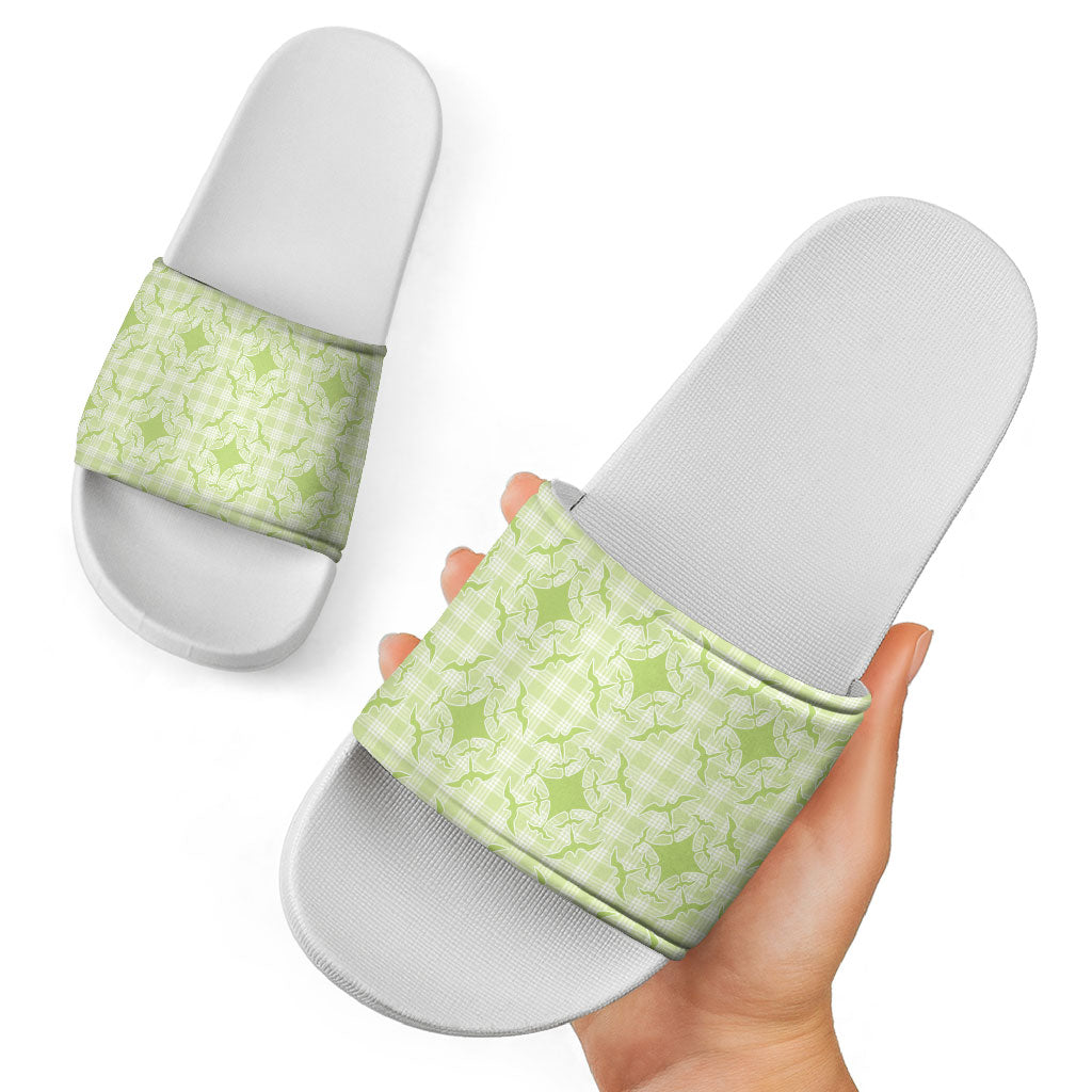 Omaomao Hawaii Iwa Bird Palaka Motifs Slide Sandals LT14 - Polynesian Pride