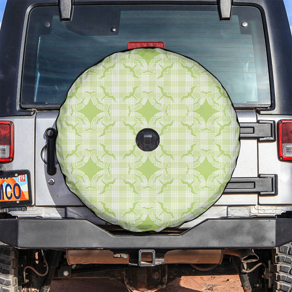 Omaomao Hawaii Iwa Bird Palaka Motifs Spare Tire Cover LT14 Green - Polynesian Pride