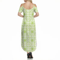 Omaomao Hawaii Iwa Bird Palaka Motifs Summer Maxi Dress LT14 - Polynesian Pride