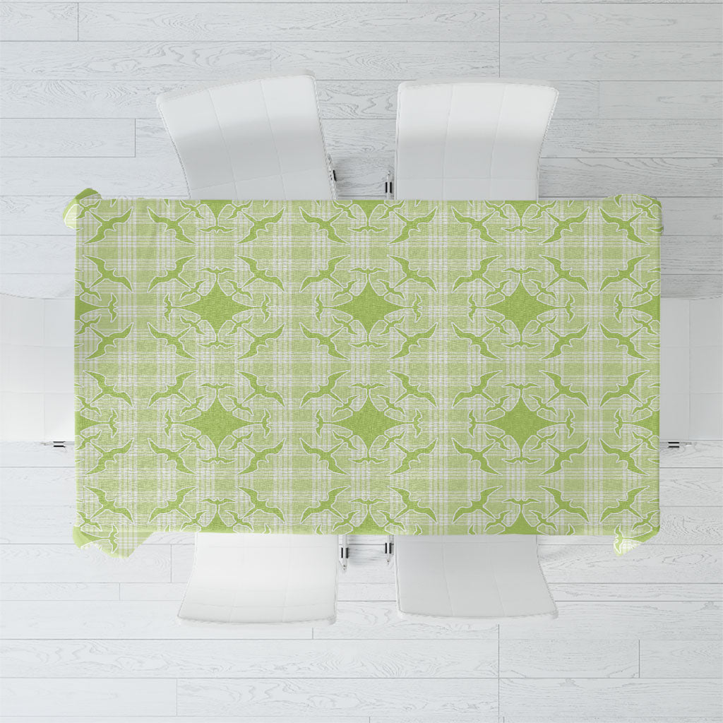 Omaomao Hawaii Iwa Bird Palaka Motifs Tablecloth LT14 Green - Polynesian Pride