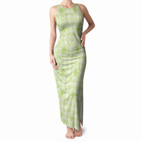 Omaomao Hawaii Iwa Bird Palaka Motifs Tank Maxi Dress LT14 Women Green - Polynesian Pride