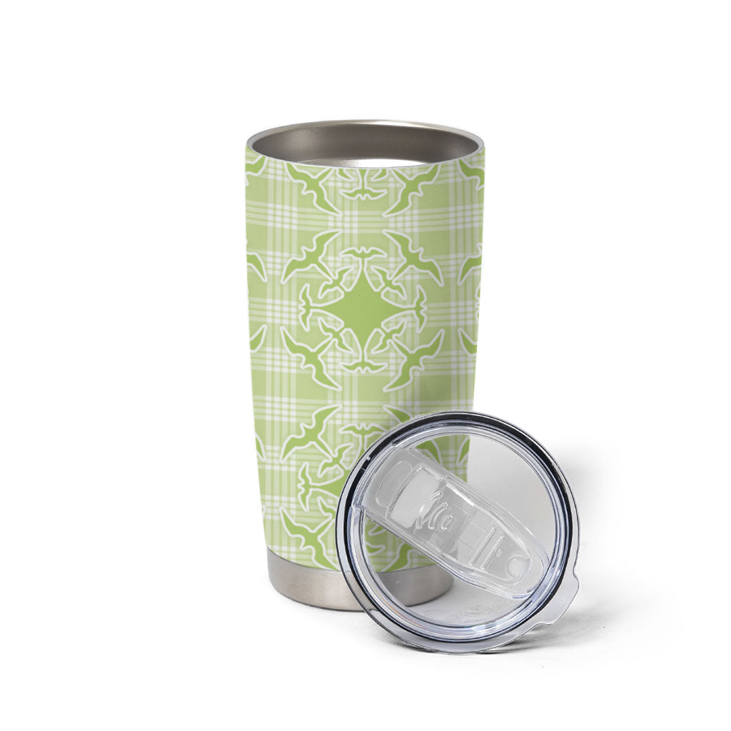 Omaomao Hawaii Iwa Bird Palaka Motifs Tumbler Cup LT14 - Polynesian Pride