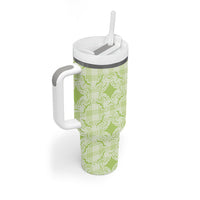 Omaomao Hawaii Iwa Bird Palaka Motifs Tumbler With Handle LT14 - Polynesian Pride