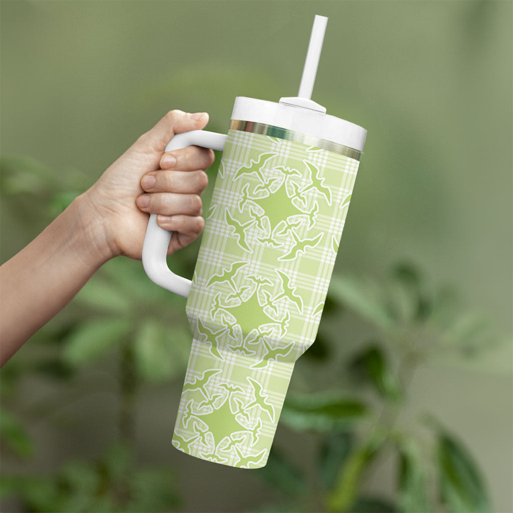 Omaomao Hawaii Iwa Bird Palaka Motifs Tumbler With Handle LT14 - Polynesian Pride