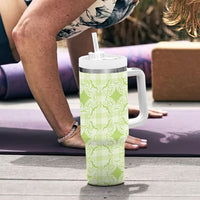 Omaomao Hawaii Iwa Bird Palaka Motifs Tumbler With Handle LT14 - Polynesian Pride
