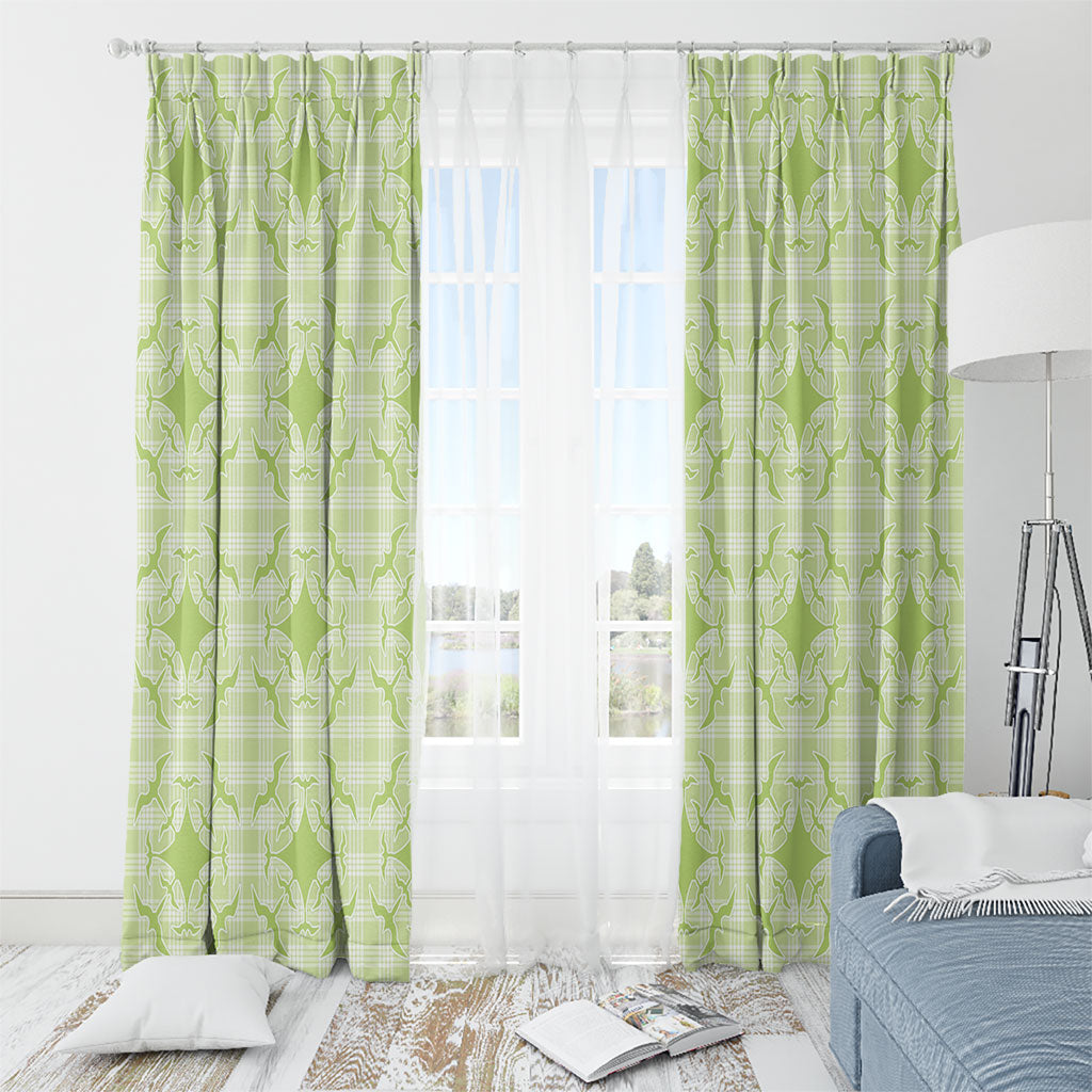 Omaomao Hawaii Iwa Bird Palaka Motifs Window Curtain LT14 - Polynesian Pride