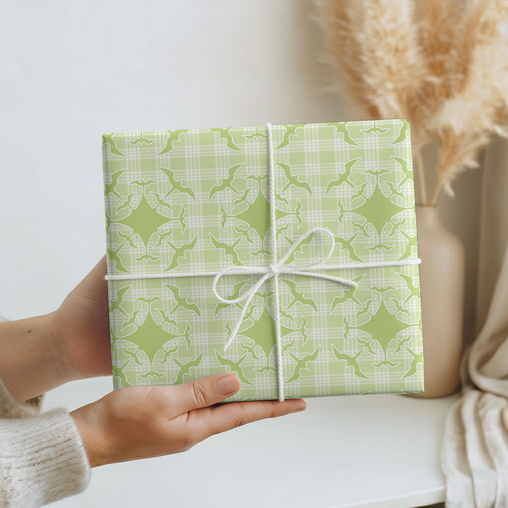 Omaomao Hawaii Iwa Bird Palaka Motifs Wrapping Paper LT14 - Polynesian Pride