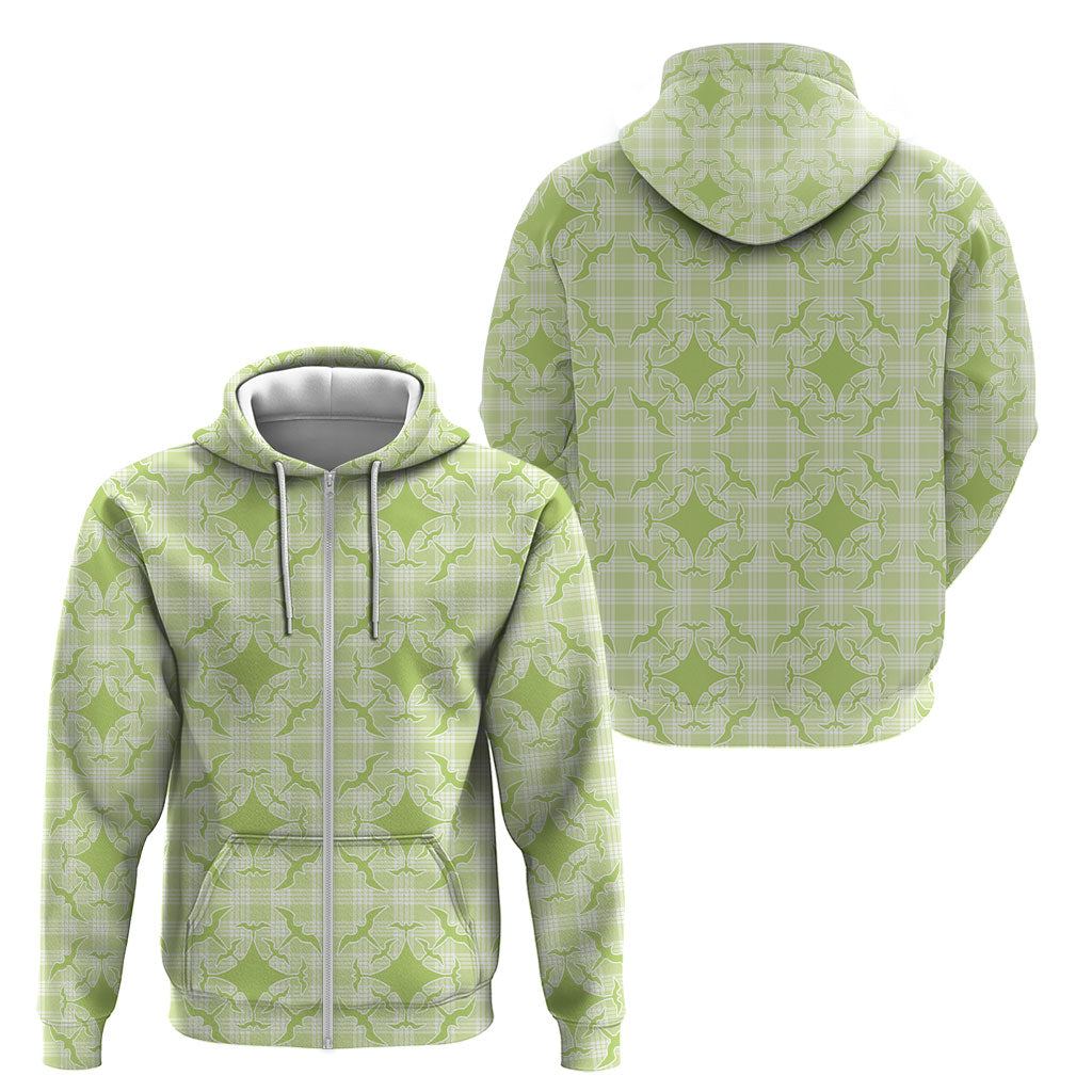 Omaomao Hawaii Iwa Bird Palaka Motifs Zip Hoodie LT14 - Polynesian Pride