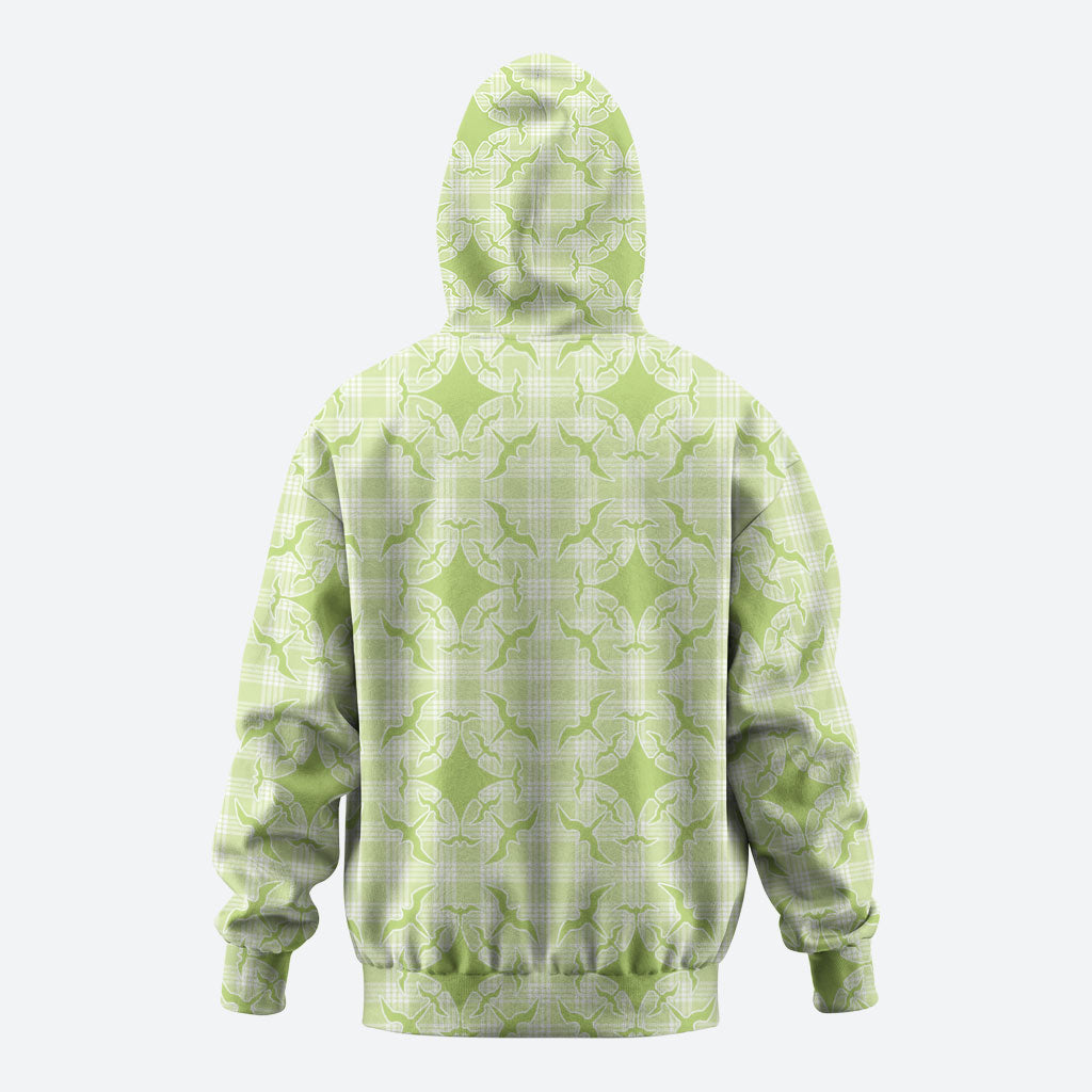 Omaomao Hawaii Iwa Bird Palaka Motifs Zip Hoodie LT14 - Polynesian Pride