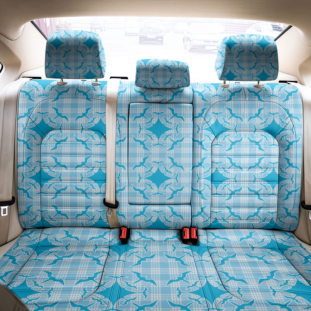 Polu Hawaii Iwa Bird Palaka Motifs Back Car Seat Cover LT14 - Polynesian Pride
