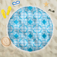 Polu Hawaii Iwa Bird Palaka Motifs Beach Blanket LT14 One Size 150cm Blue - Polynesian Pride