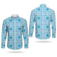 Polu Hawaii Iwa Bird Palaka Motifs Couples Matching Tank Maxi Dress and Long Sleeve Button Shirt LT14 - Polynesian Pride