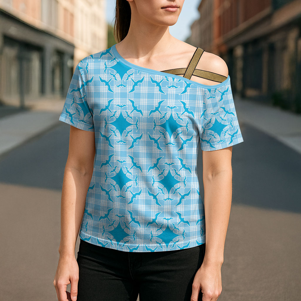 Polu Hawaii Iwa Bird Palaka Motifs Cross Shoulder Shirt LT14 - Polynesian Pride