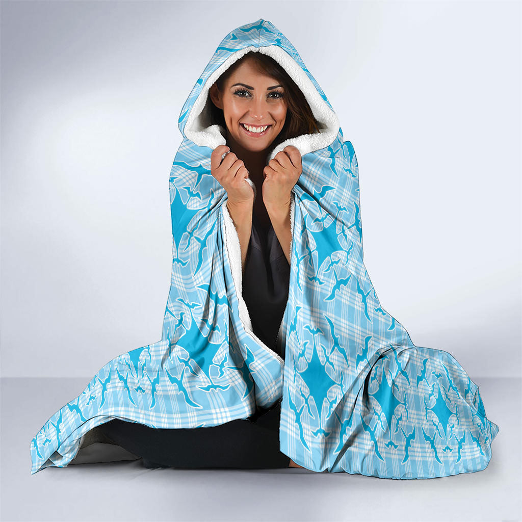 Polu Hawaii Iwa Bird Palaka Motifs Hooded Blanket LT14 - Polynesian Pride
