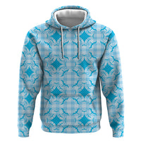 Polu Hawaii Iwa Bird Palaka Motifs Hoodie LT14 Pullover Hoodie Blue - Polynesian Pride