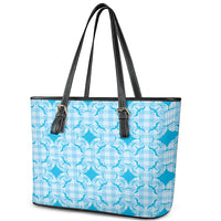 Polu Hawaii Iwa Bird Palaka Motifs Leather Tote Bag LT14 - Polynesian Pride