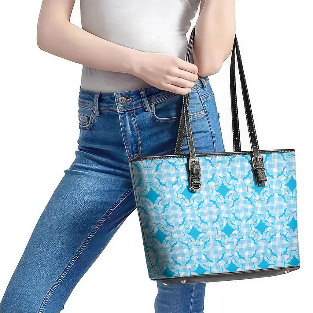 Polu Hawaii Iwa Bird Palaka Motifs Leather Tote Bag LT14 - Polynesian Pride