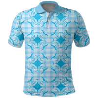 Polu Hawaii Iwa Bird Palaka Motifs Polo Shirt LT14 Blue - Polynesian Pride