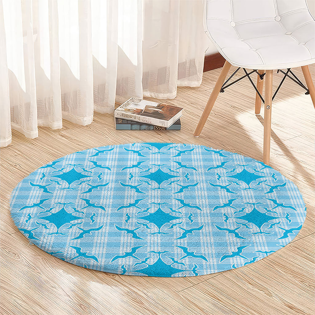 Polu Hawaii Iwa Bird Palaka Motifs Round Carpet LT14 - Polynesian Pride