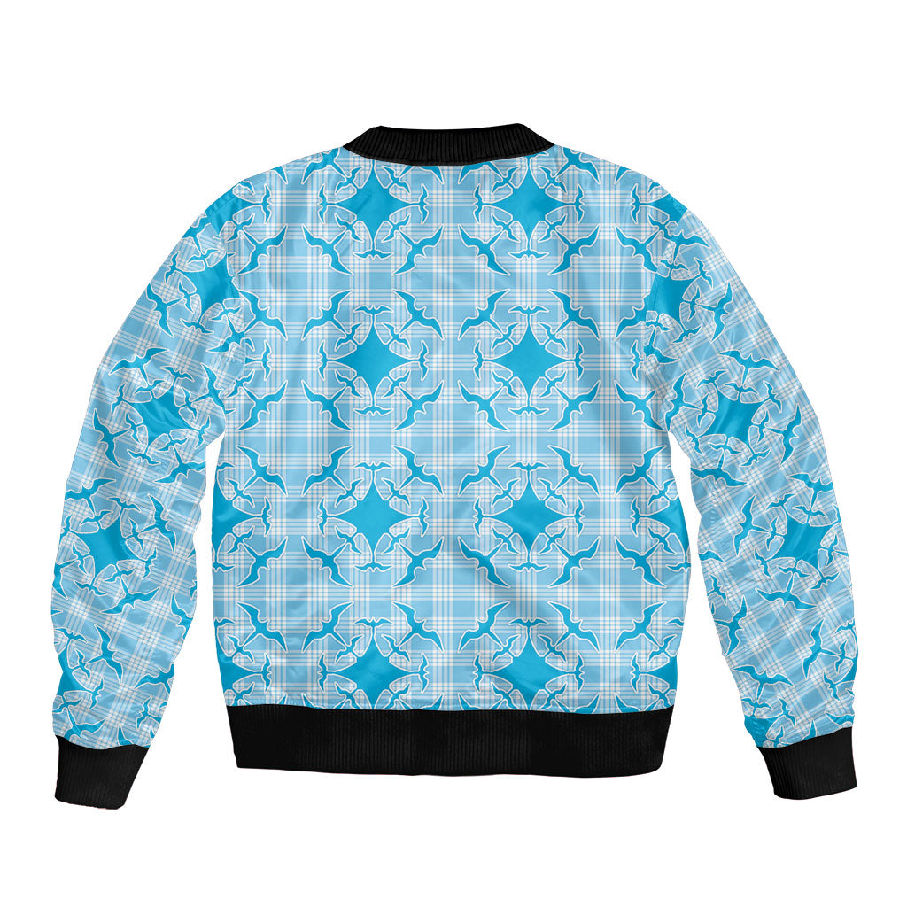 Polu Hawaii Iwa Bird Palaka Motifs Sleeve Zip Bomber Jacket LT14 - Polynesian Pride