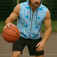 Polu Hawaii Iwa Bird Palaka Motifs Sleeveless Zip Hoodie LT14 - Polynesian Pride