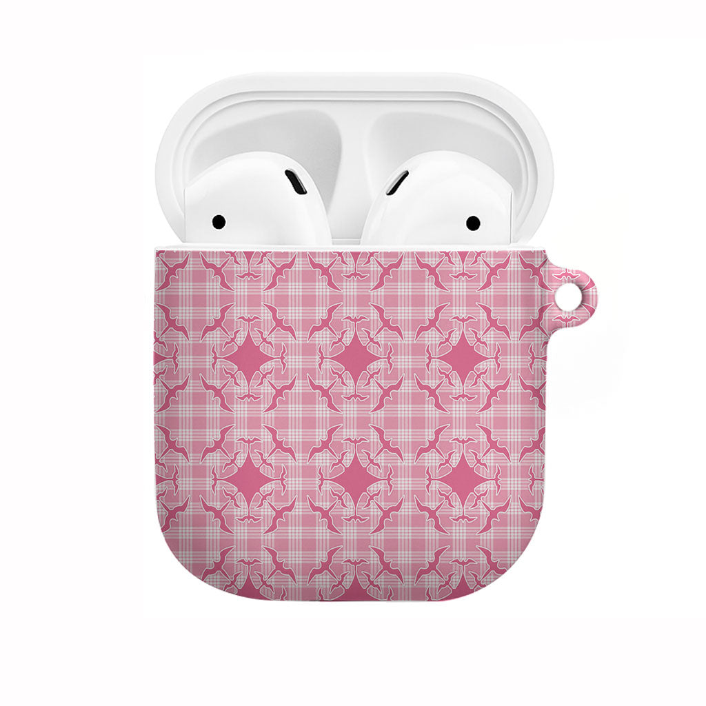 Alaka Hawaii Iwa Bird Palaka Motifs AirPods Case LT14 Pink - Polynesian Pride