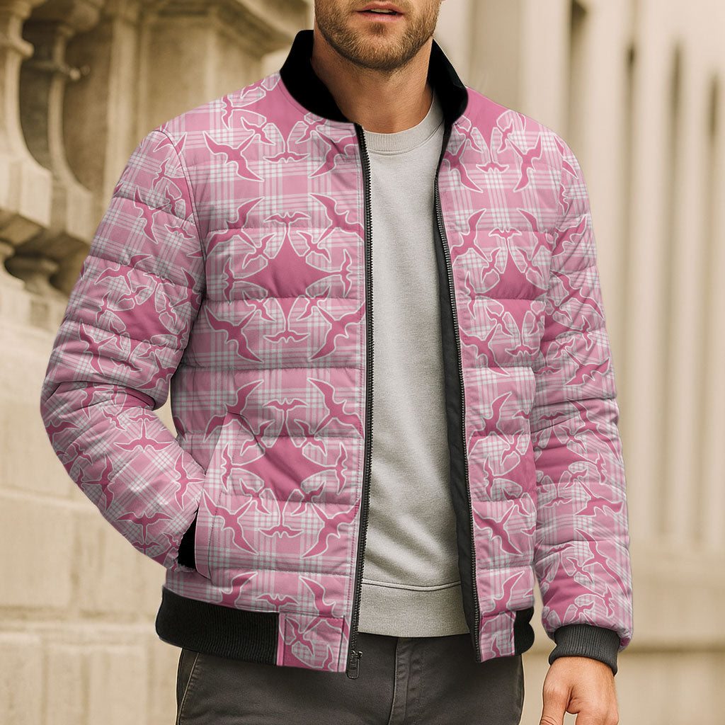Alaka Hawaii Iwa Bird Palaka Motifs Bomber Puffer Jacket LT14 - Polynesian Pride