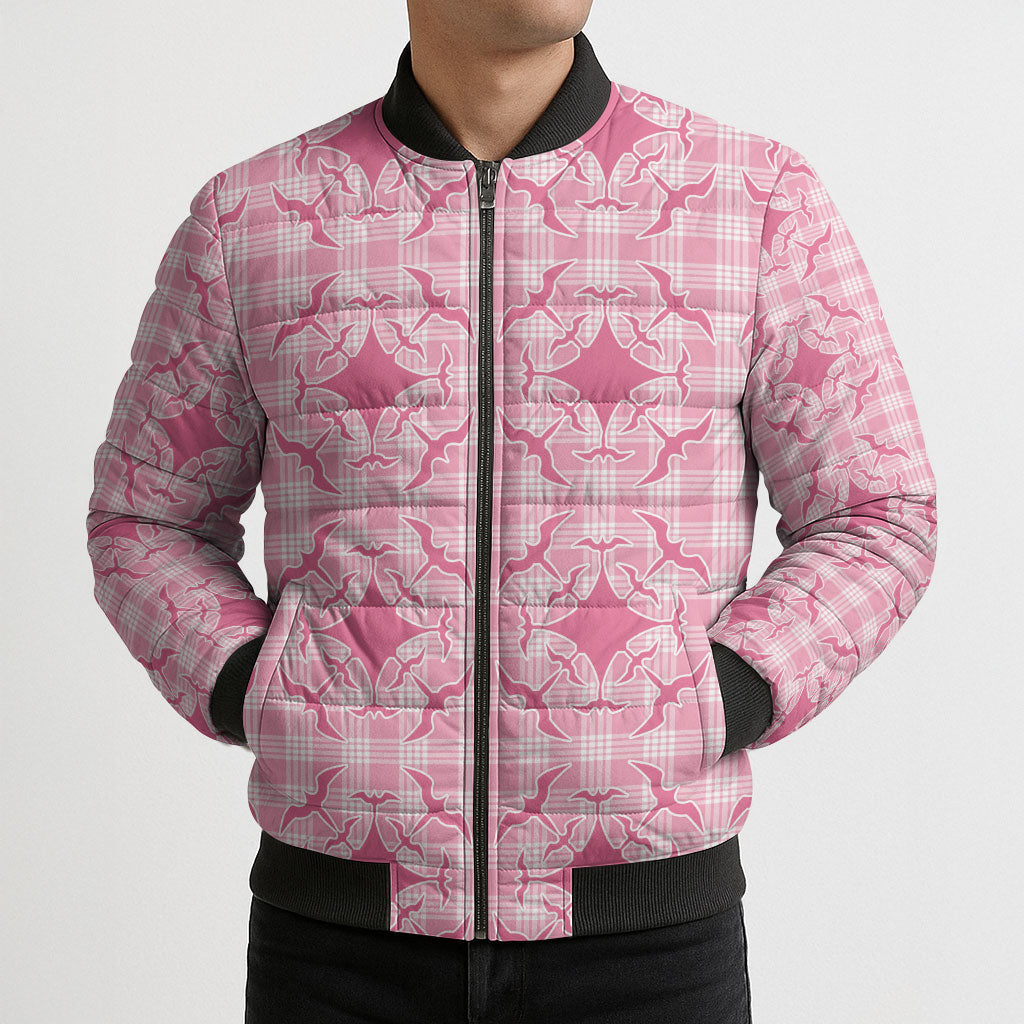 Alaka Hawaii Iwa Bird Palaka Motifs Bomber Puffer Jacket LT14 - Polynesian Pride