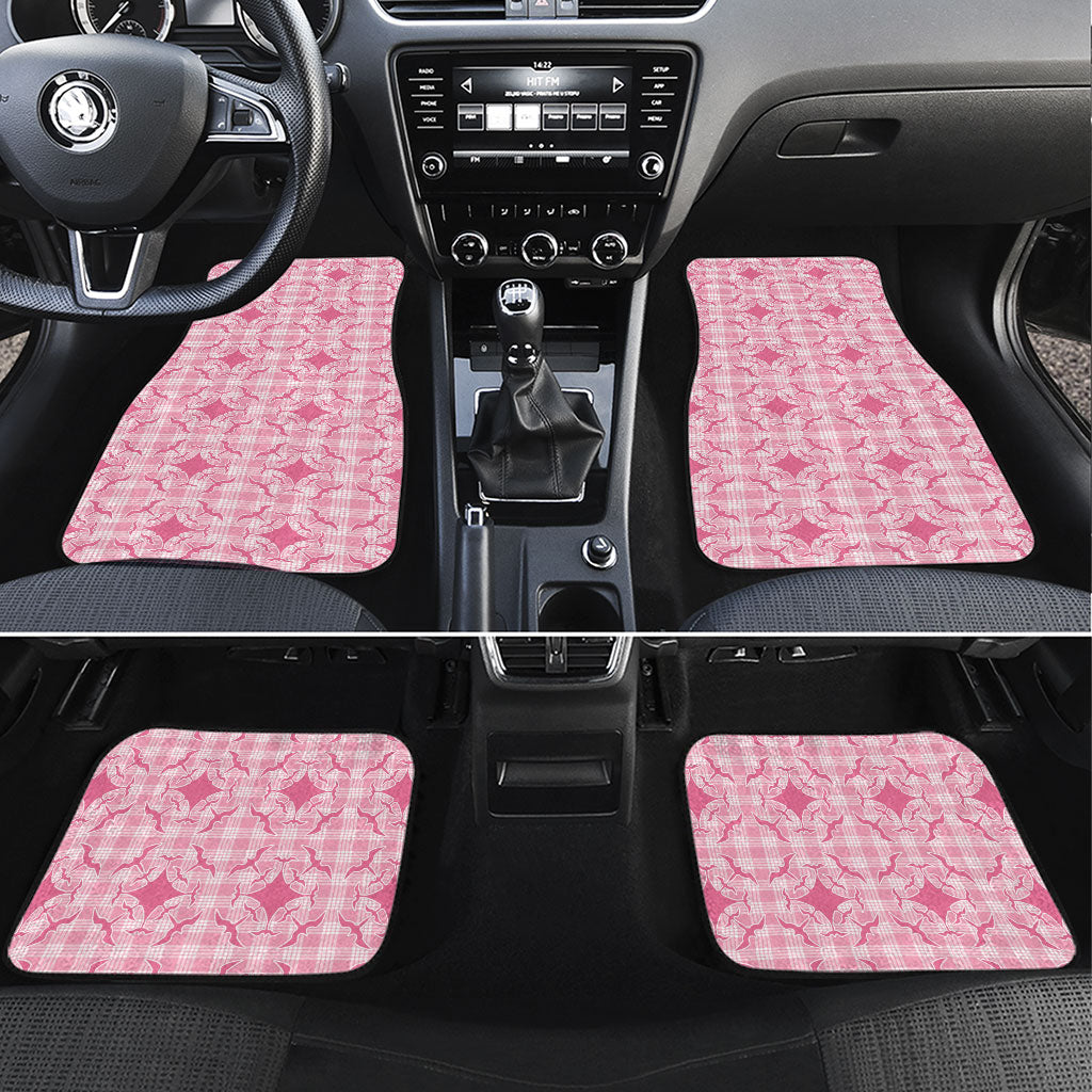 Alaka Hawaii Iwa Bird Palaka Motifs Car Mats LT14 Set 4pcs Pink - Polynesian Pride