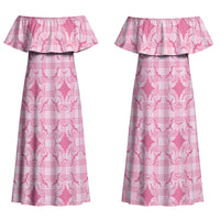 Alaka Hawaii Iwa Bird Palaka Motifs Couples Matching Off Shoulder Maxi Dress and Hawaiian Shirt LT14 - Polynesian Pride