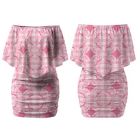 Alaka Hawaii Iwa Bird Palaka Motifs Couples Matching Off Shoulder Short Dress and Hawaiian Shirt LT14 - Polynesian Pride