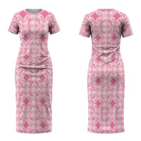 Alaka Hawaii Iwa Bird Palaka Motifs Couples Matching Short Sleeve Bodycon Dress and Long Sleeve Button Shirt LT14 - Polynesian Pride