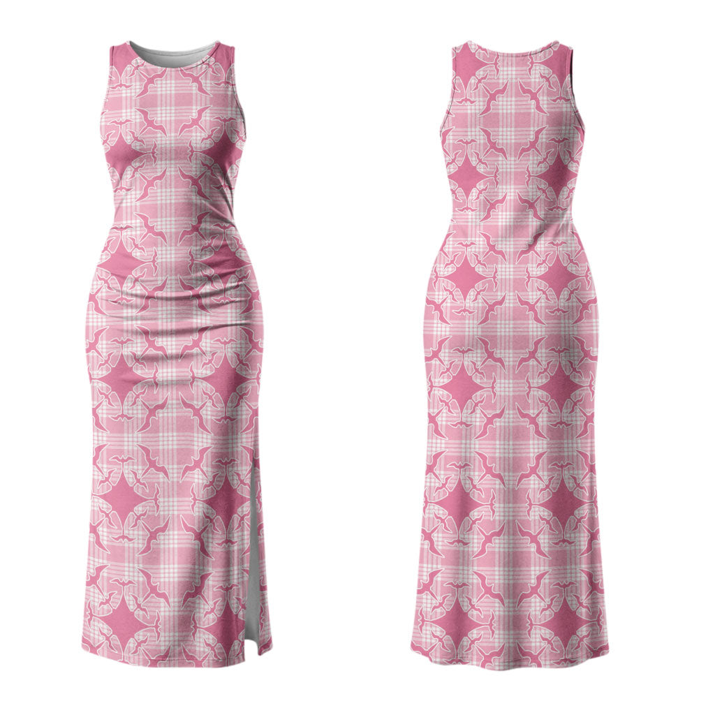 Alaka Hawaii Iwa Bird Palaka Motifs Couples Matching Tank Maxi Dress and Long Sleeve Button Shirt LT14 - Polynesian Pride