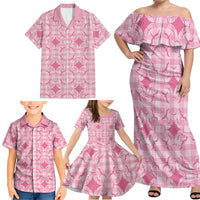 Alaka Hawaii Iwa Bird Palaka Motifs Family Matching Off Shoulder Maxi Dress and Hawaiian Shirt LT14 - Polynesian Pride